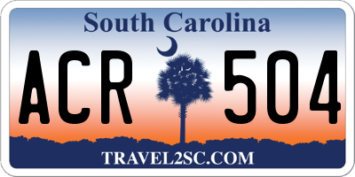 SC license plate ACR504