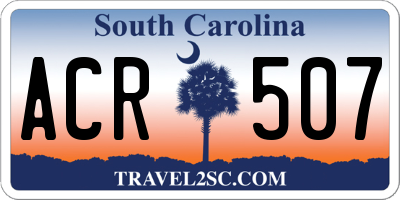 SC license plate ACR507