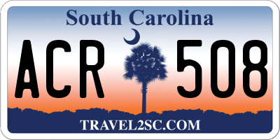 SC license plate ACR508