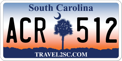 SC license plate ACR512