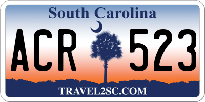 SC license plate ACR523