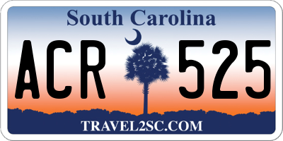 SC license plate ACR525