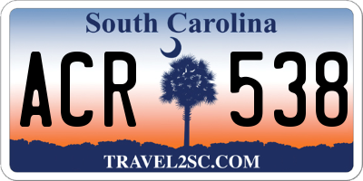 SC license plate ACR538