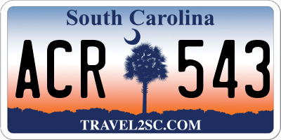 SC license plate ACR543