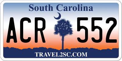 SC license plate ACR552