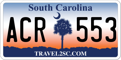 SC license plate ACR553