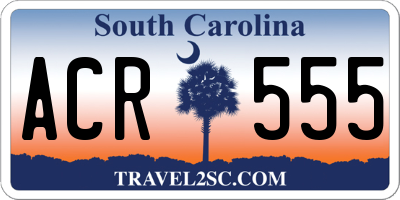 SC license plate ACR555