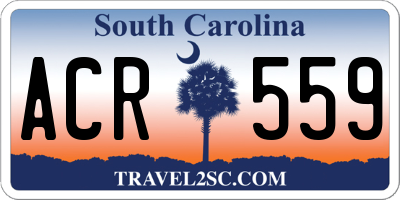 SC license plate ACR559