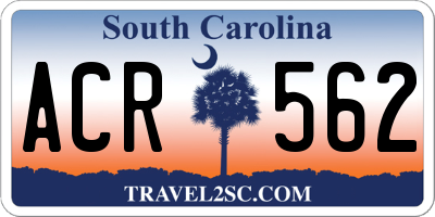 SC license plate ACR562