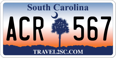 SC license plate ACR567