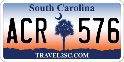 SC license plate ACR576