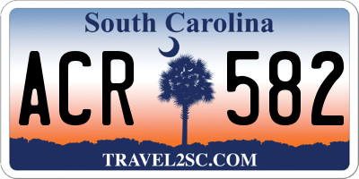 SC license plate ACR582