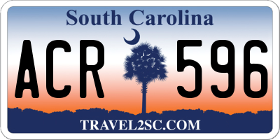 SC license plate ACR596