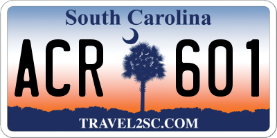 SC license plate ACR601