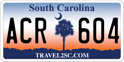 SC license plate ACR604