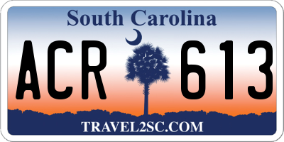 SC license plate ACR613