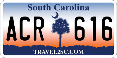 SC license plate ACR616