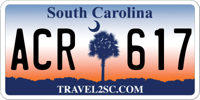 SC license plate ACR617