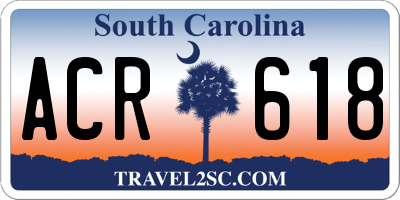 SC license plate ACR618