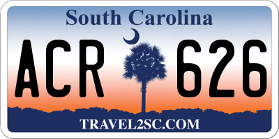 SC license plate ACR626
