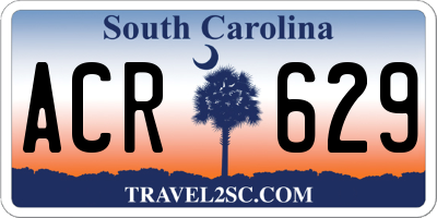SC license plate ACR629