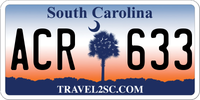 SC license plate ACR633