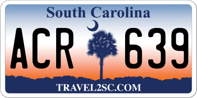 SC license plate ACR639
