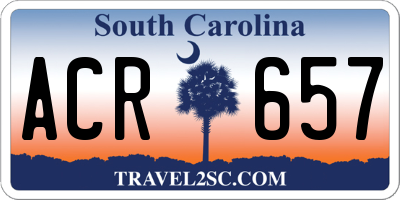 SC license plate ACR657