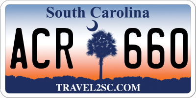 SC license plate ACR660