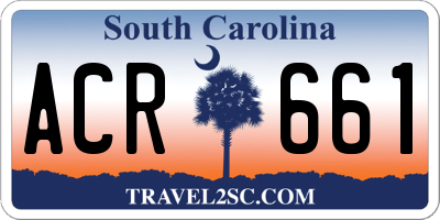 SC license plate ACR661