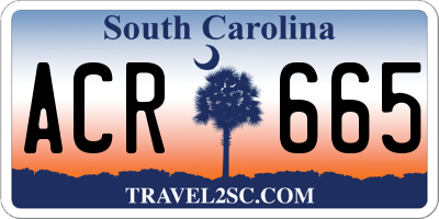 SC license plate ACR665