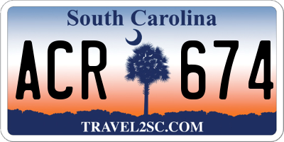 SC license plate ACR674