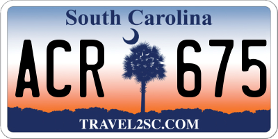 SC license plate ACR675