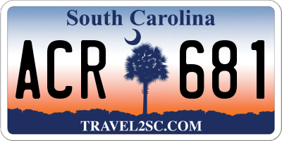 SC license plate ACR681
