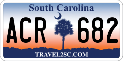 SC license plate ACR682
