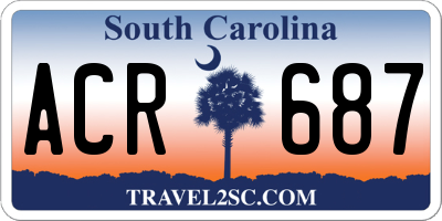 SC license plate ACR687