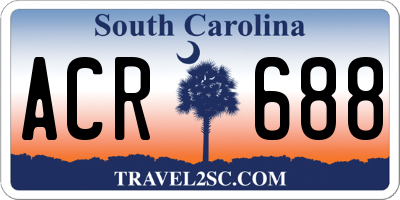 SC license plate ACR688