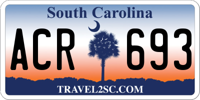 SC license plate ACR693