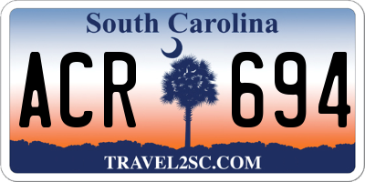 SC license plate ACR694