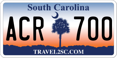 SC license plate ACR700
