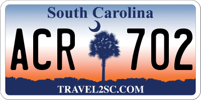 SC license plate ACR702