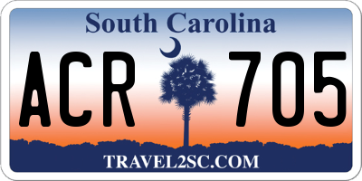 SC license plate ACR705