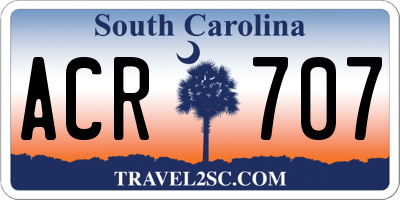 SC license plate ACR707