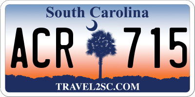 SC license plate ACR715