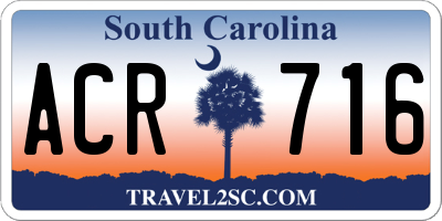 SC license plate ACR716
