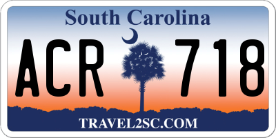 SC license plate ACR718