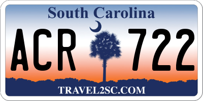 SC license plate ACR722