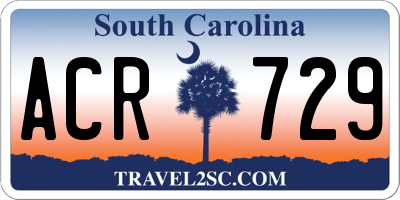 SC license plate ACR729