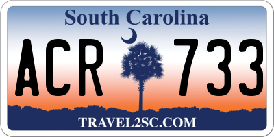 SC license plate ACR733