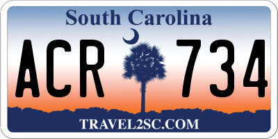 SC license plate ACR734